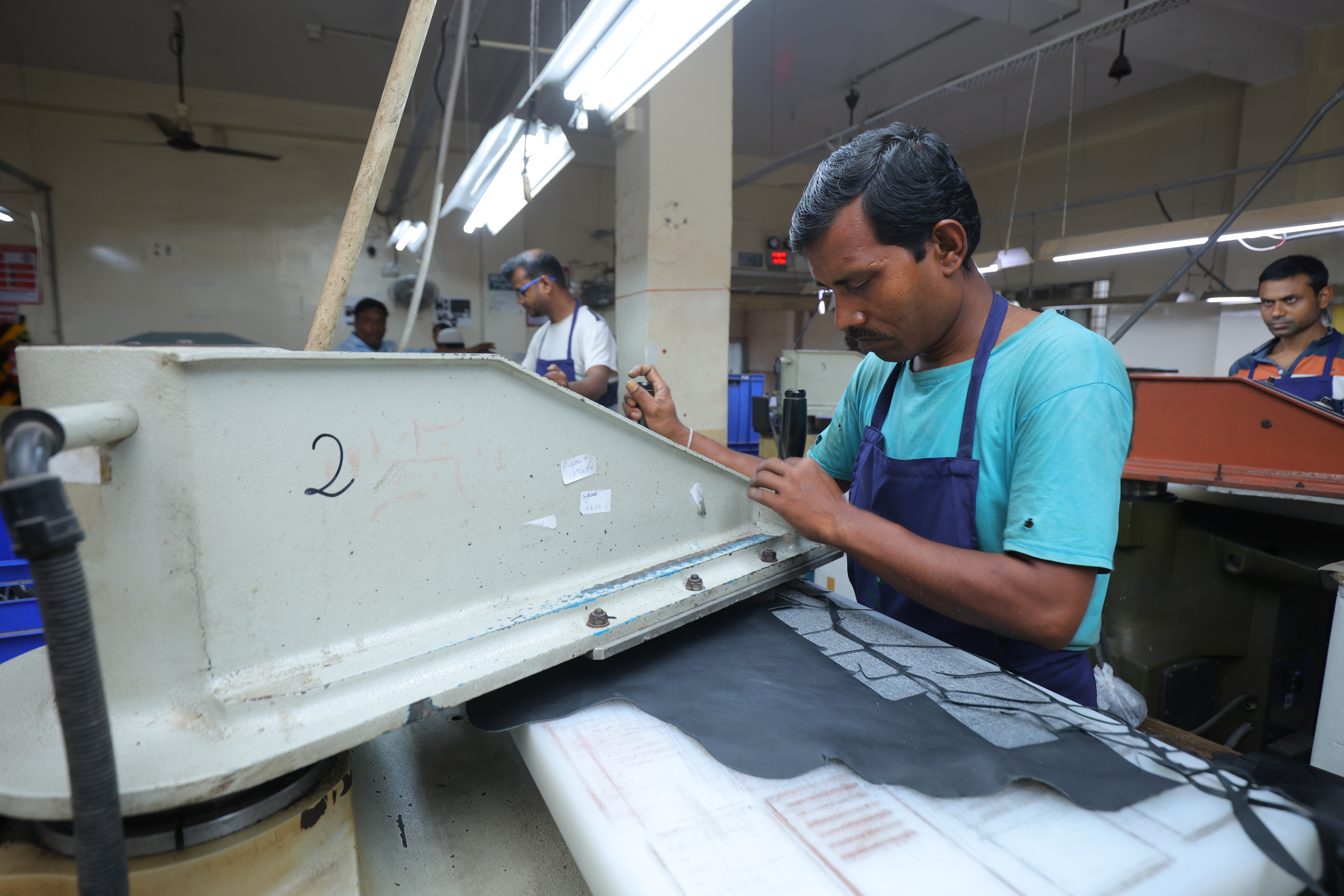 Leather stitching process